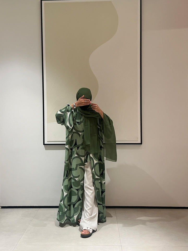Green-Georgette-Dana-Kimono-&-Sheila-Set-