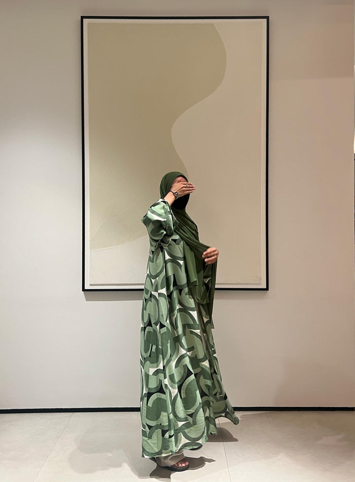 Green-Georgette-Dana-Kimono-&-Sheila-Set-