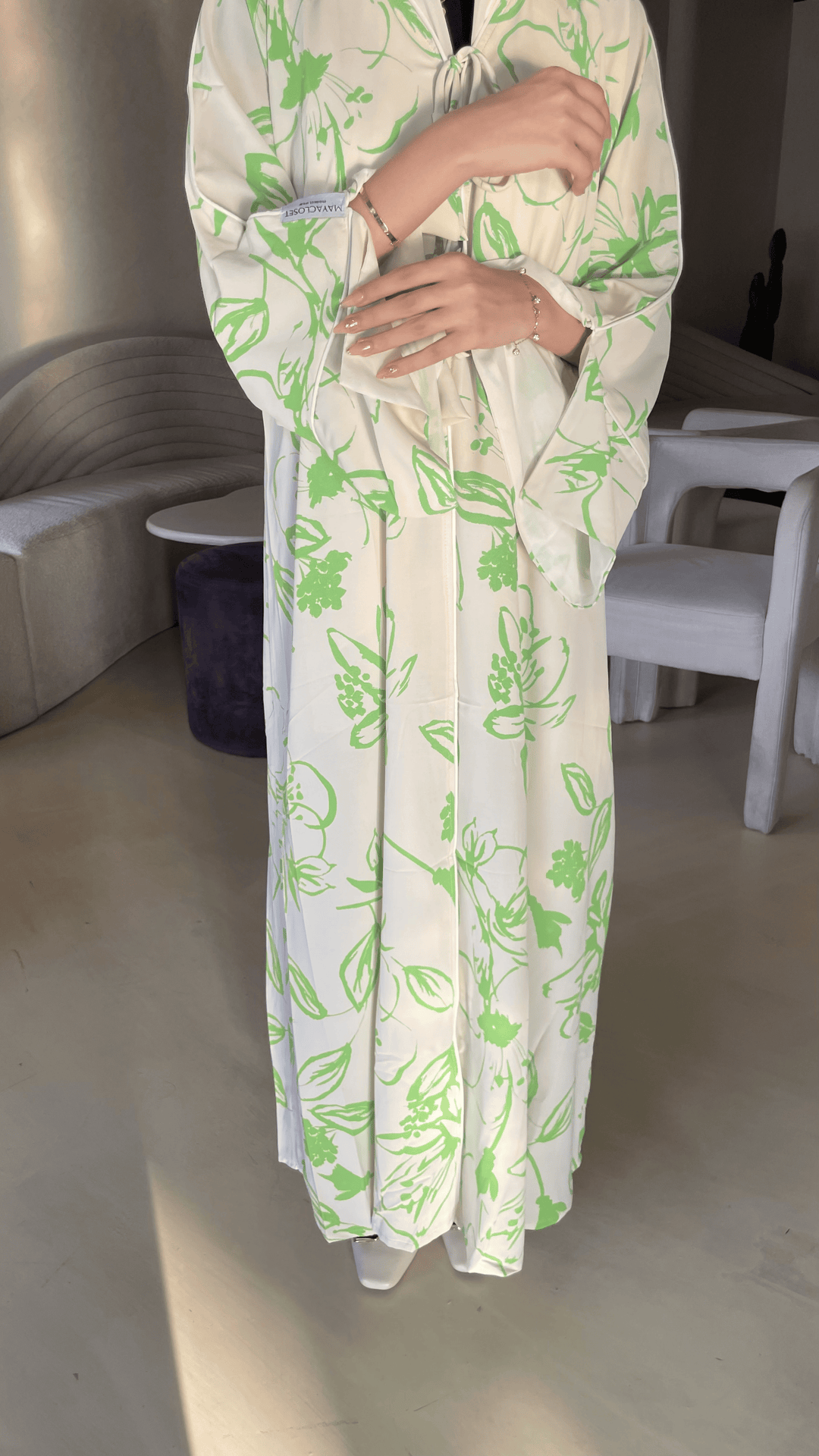 White-&-Green-Georgette-Fusion-Kimono-&-Sheila-Set