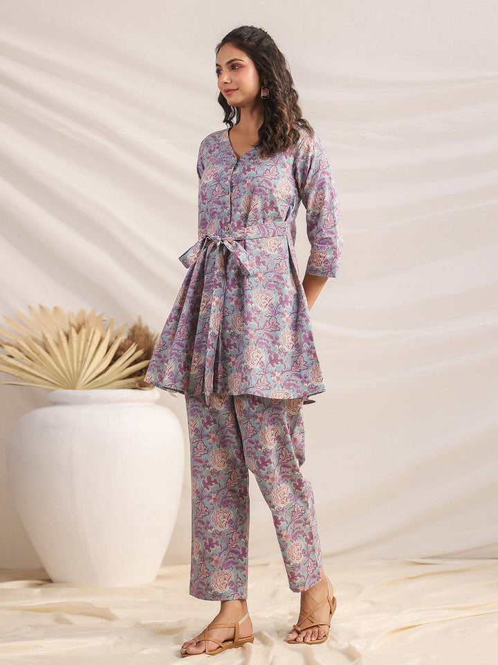 Grey-Cambric-Ethnic-Motif-Printed-A-Line-Co-Ord-set