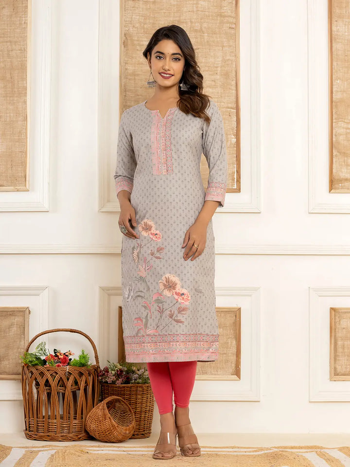 Grey-Cotton-A-Line-Digital-Print-Straight-Kurta