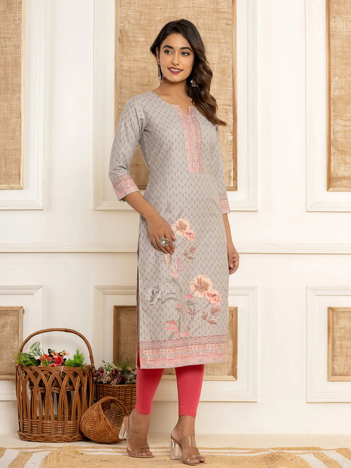 Grey-Cotton-A-Line-Digital-Print-Straight-Kurta