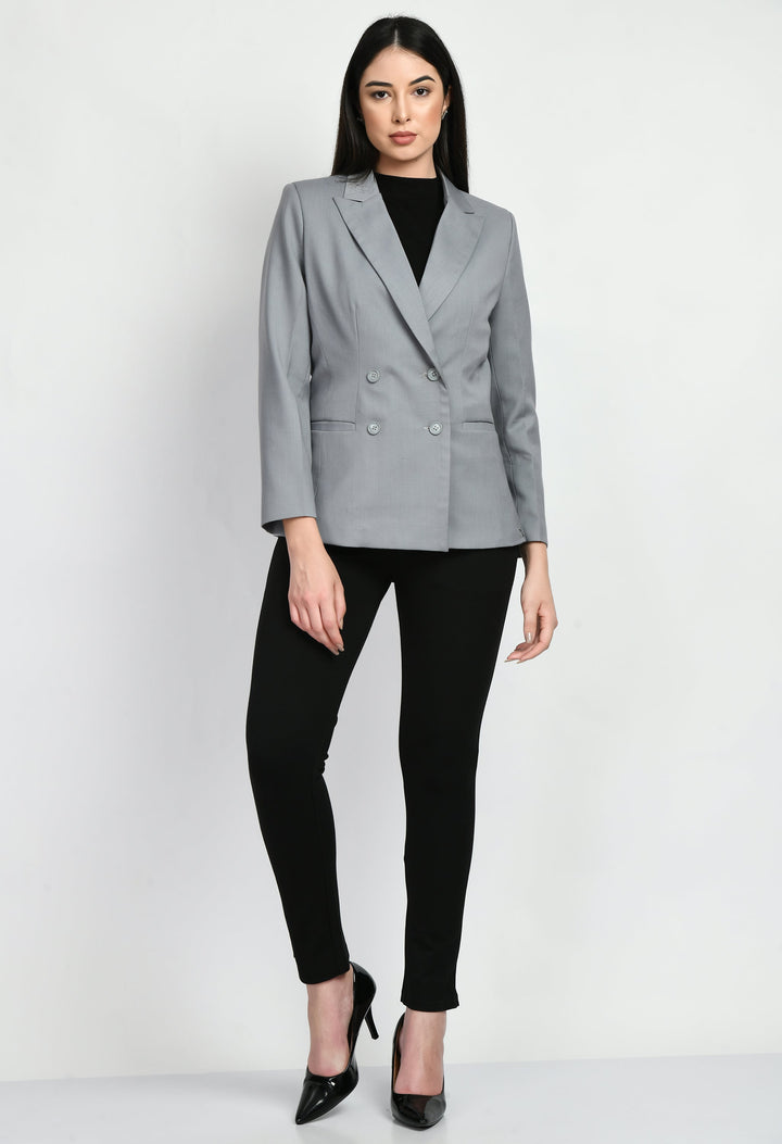 Grey-Cotton-Blend-Poise-Double-Breasted-Medium-Blazer