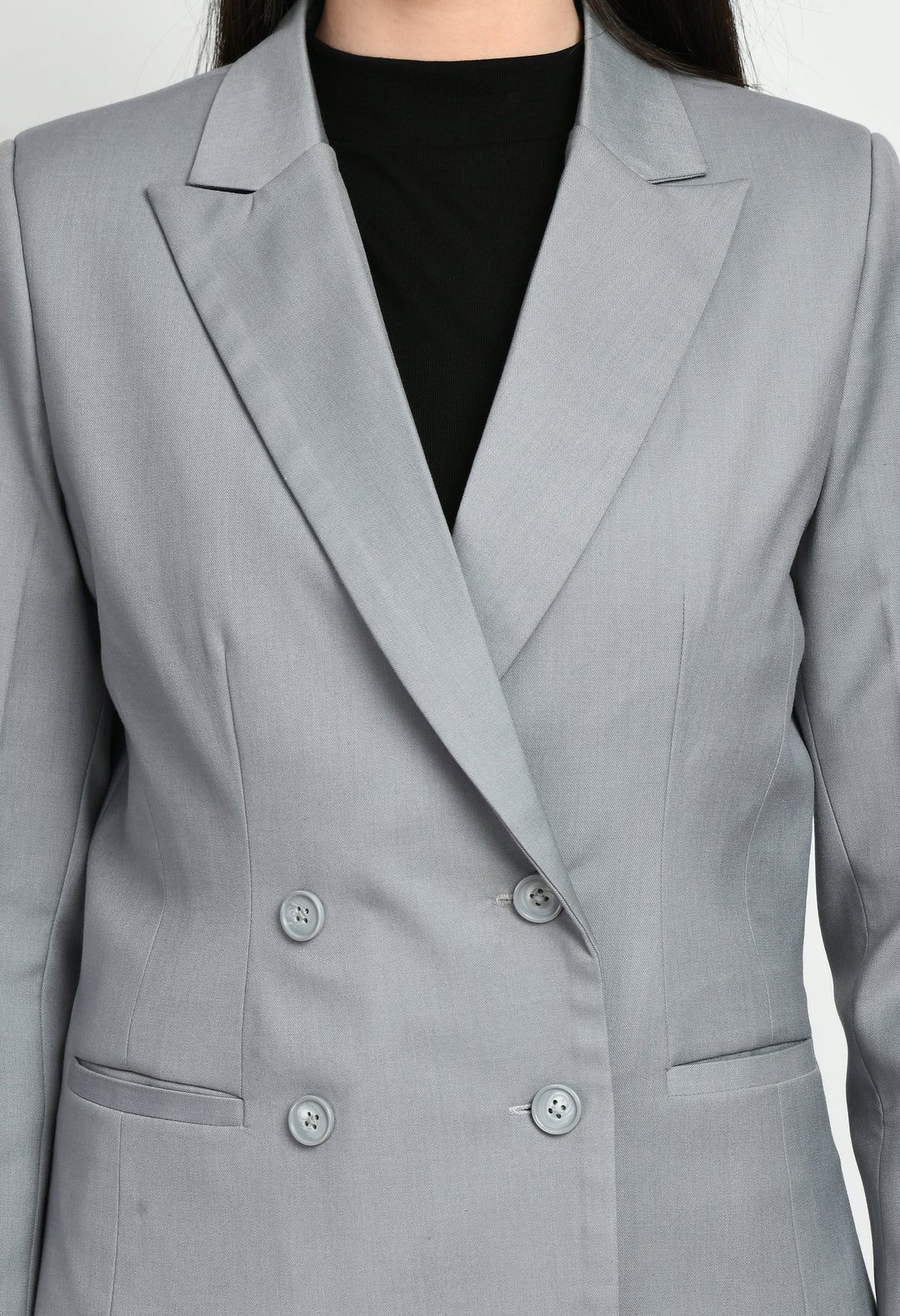 Grey-Cotton-Blend-Poise-Double-Breasted-Medium-Blazer