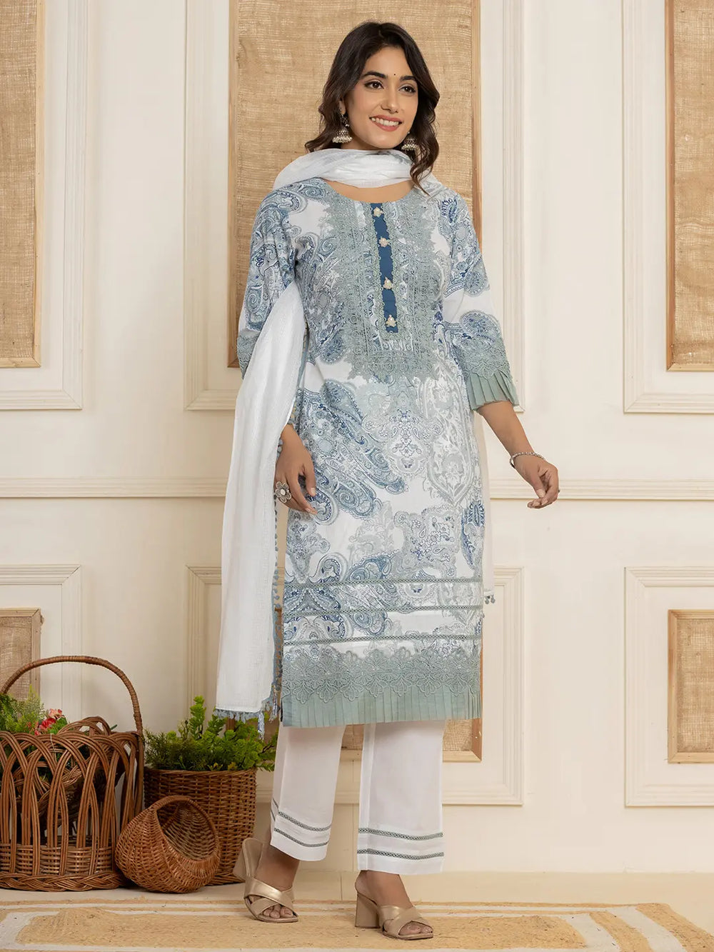 Grey-Cotton-Ethnic-Motifs-Print-Straight-3-Piece-Kurta-Set