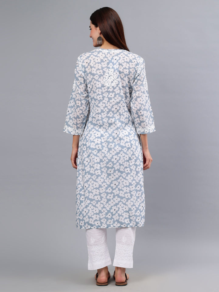 Grey-Mulmul-Embroidered-Chikankari-Kurti