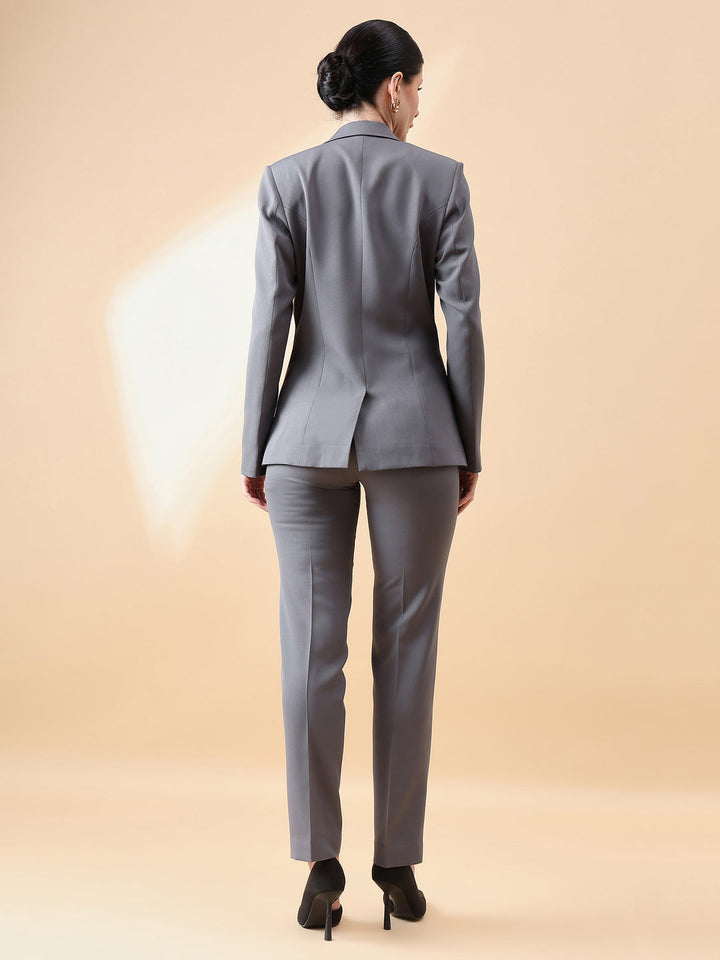 Grey-Polyester-Notched-Collar-Stretch-Pant-Suit