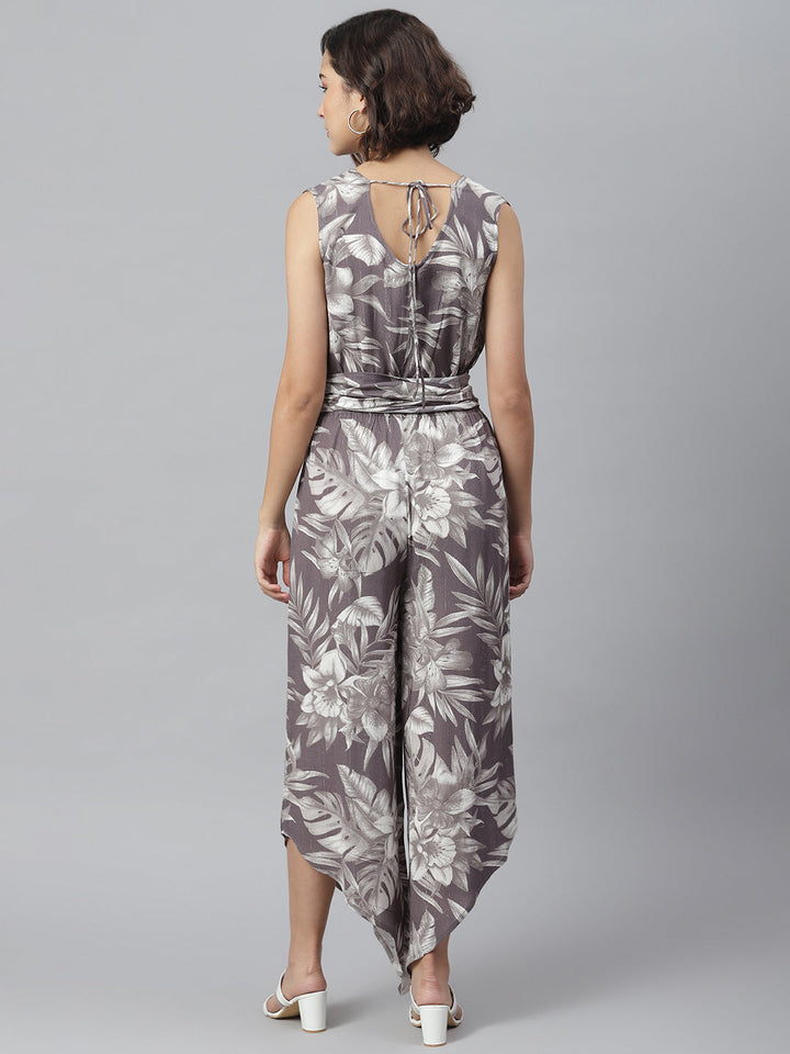 Grey-Rayon-Printed-Jumpsuit-With-Asymmetric-Hemline