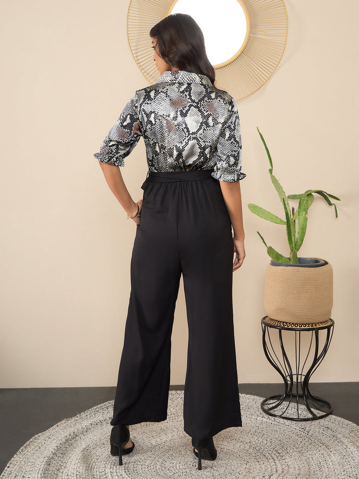 Grey-&-Black-Satin-Snake-Print-Jumpsuit-With-Floral-Print