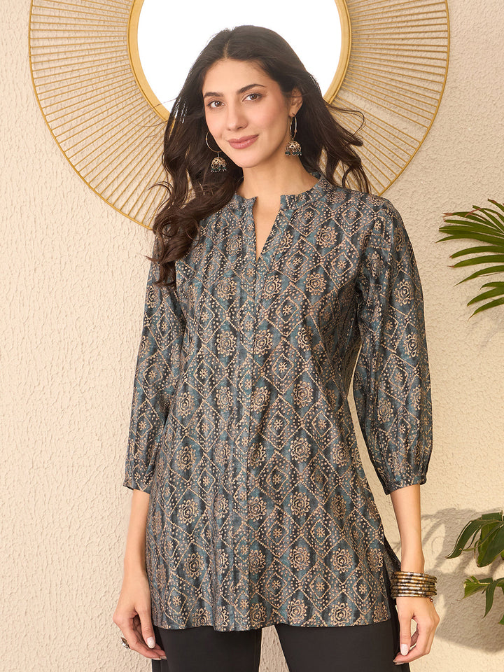 Grey-Cotton-Blend-Ethnic-Motifs-Printed-Tunic-ONLY