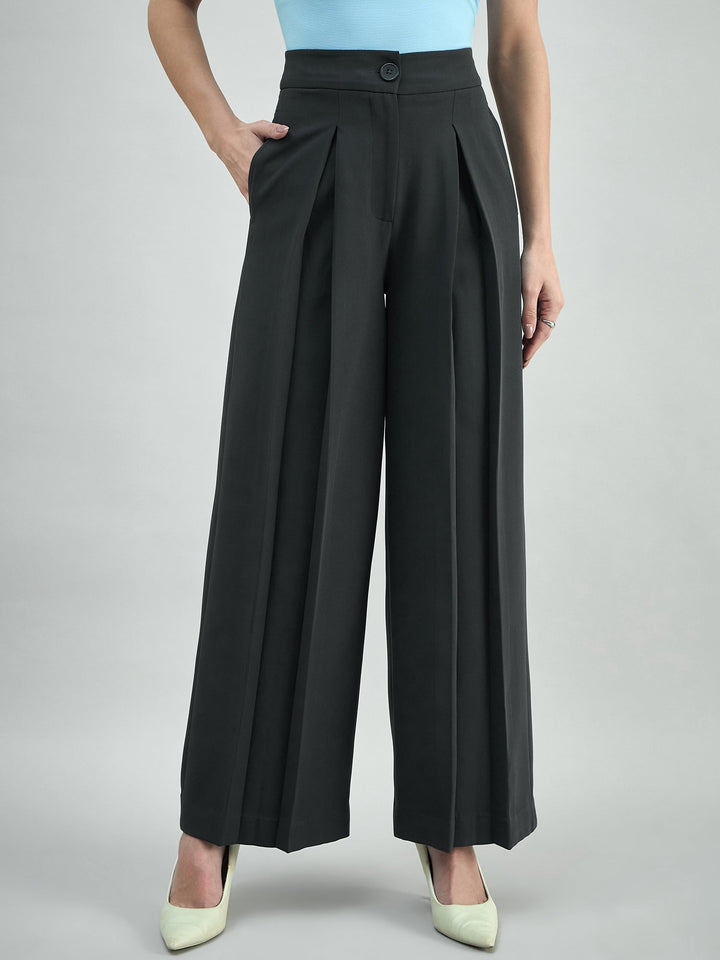 Black-Cotton-High-Waist-Stretchable-Trouser