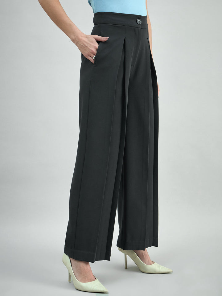 Black-Cotton-High-Waist-Stretchable-Trouser