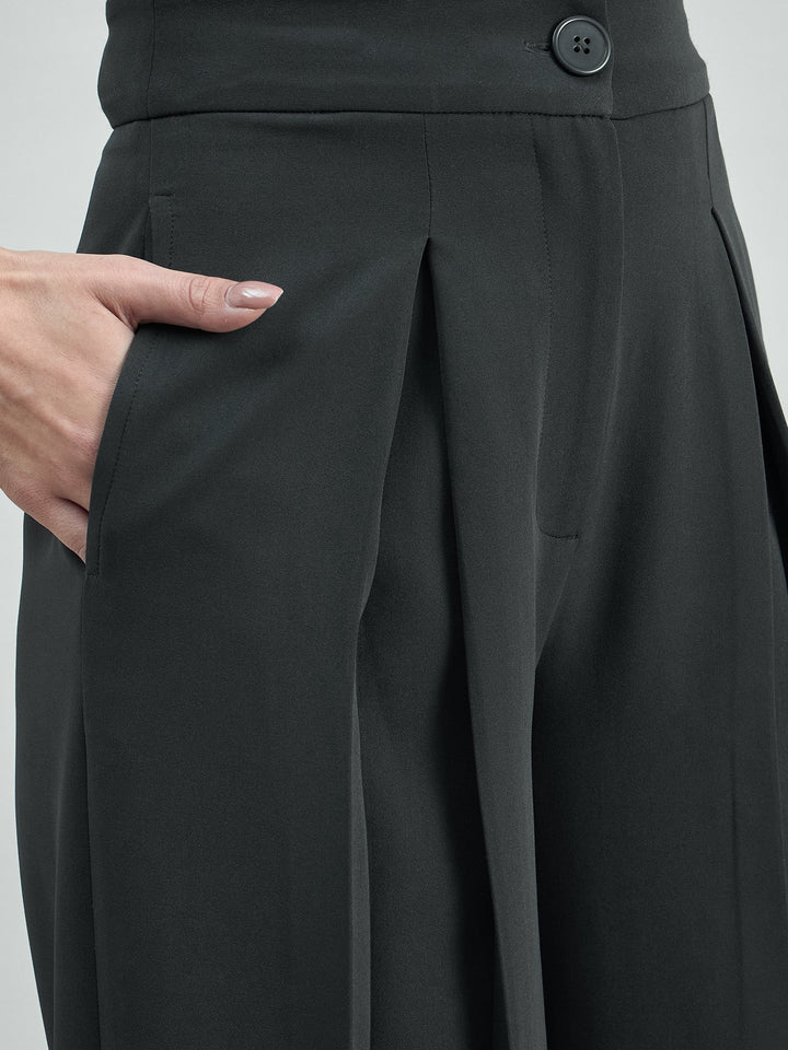 Black-Cotton-High-Waist-Stretchable-Trouser