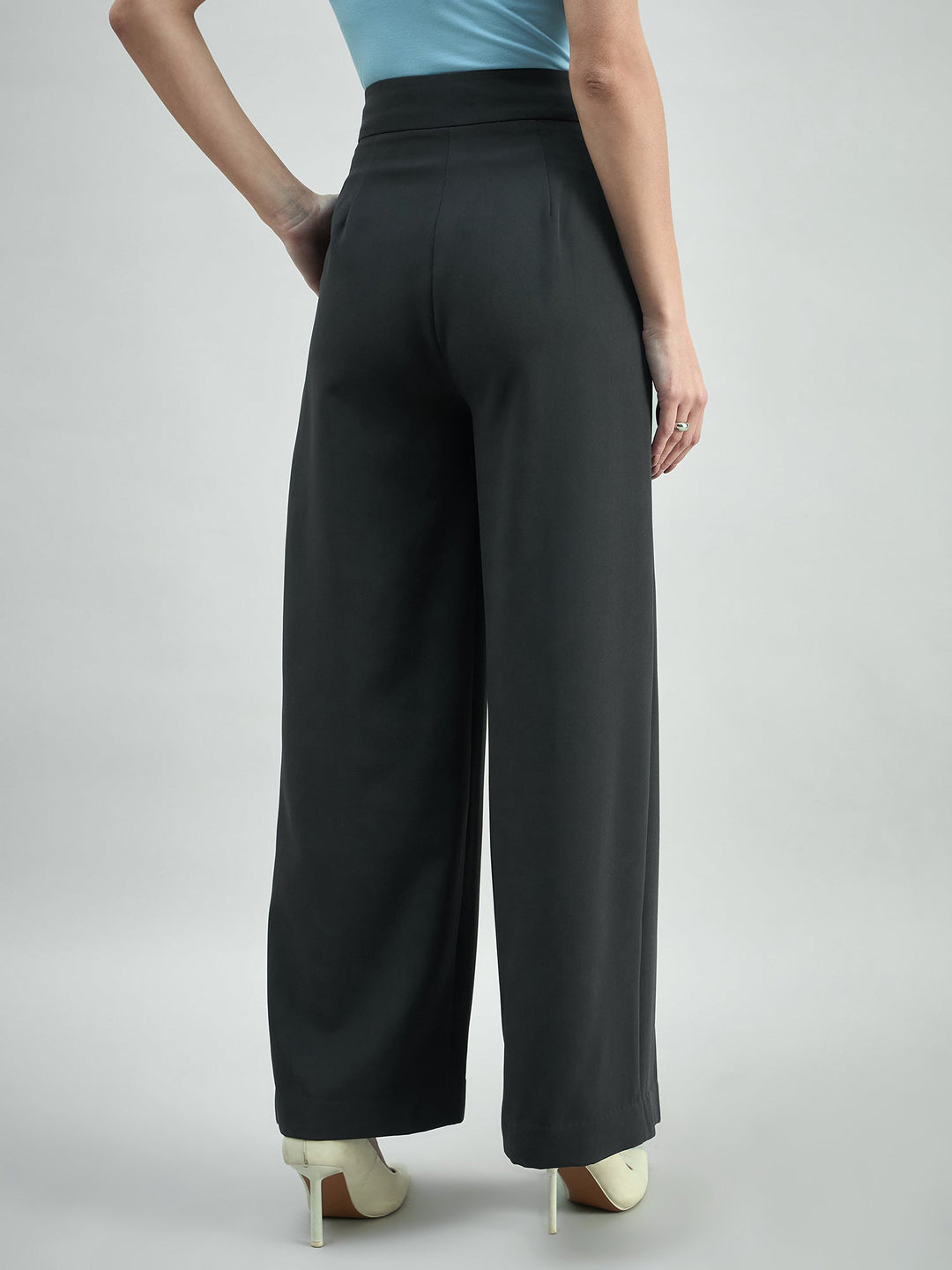 Black-Cotton-High-Waist-Stretchable-Trouser