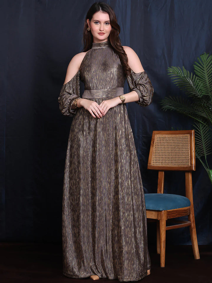 Grey-Satin-Ethereal-Glam-Halter-Gown-With-Hanging-Sleeve
