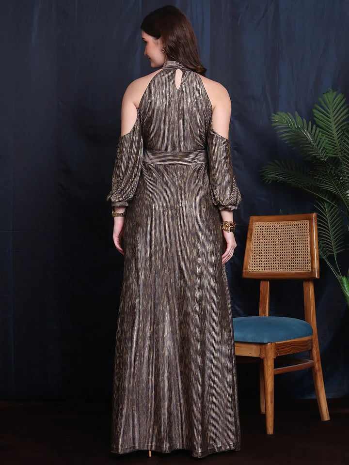 Grey-Satin-Ethereal-Glam-Halter-Gown-With-Hanging-Sleeve
