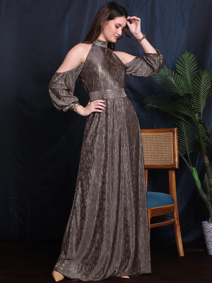 Grey-Satin-Ethereal-Glam-Halter-Gown-With-Hanging-Sleeve