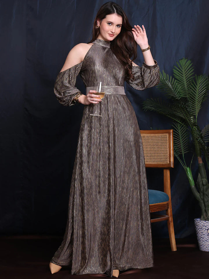 Grey-Satin-Ethereal-Glam-Halter-Gown-With-Hanging-Sleeve
