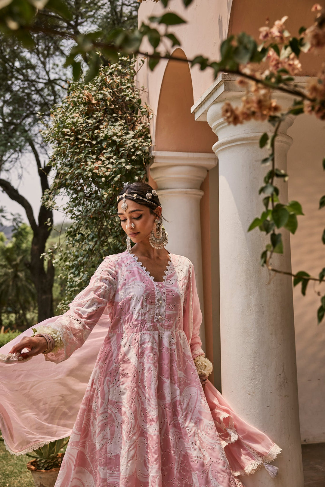 Pink-Pure-Cotton-Marble-Printed-Schiffli-3-Piece-Kurta-Set