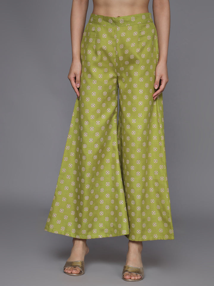 Green-Cotton-Blend-Printed-2-Piece-Kurta-Set