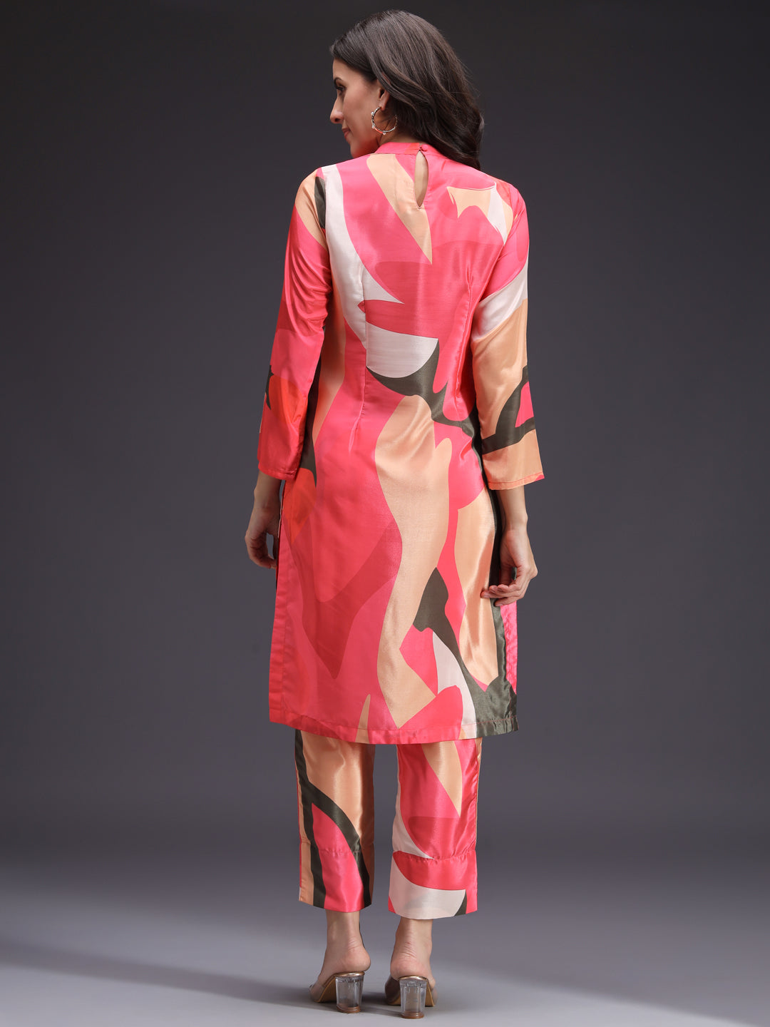 Pink-Silk-Blend-Printed-2-Piece-Kurta-Set