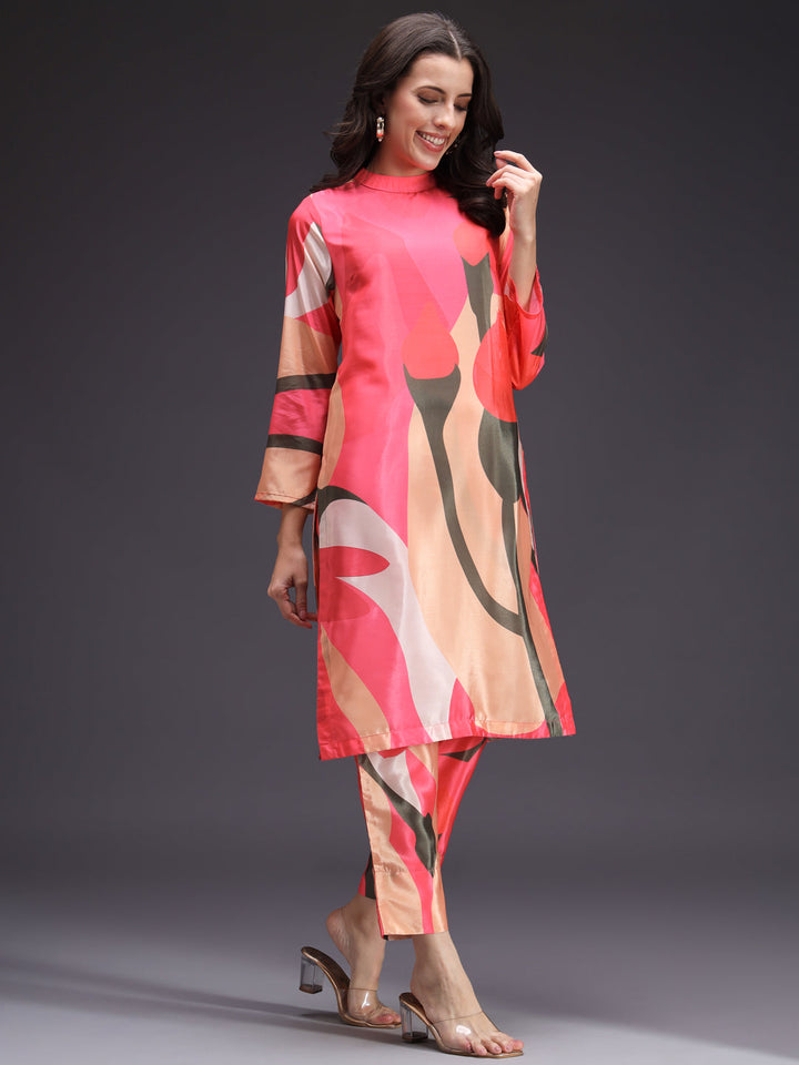 Pink-Silk-Blend-Printed-2-Piece-Kurta-Set