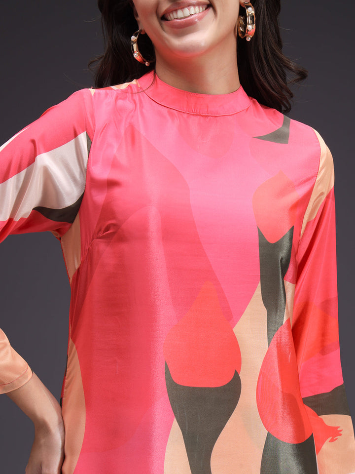 Pink-Silk-Blend-Printed-2-Piece-Kurta-Set
