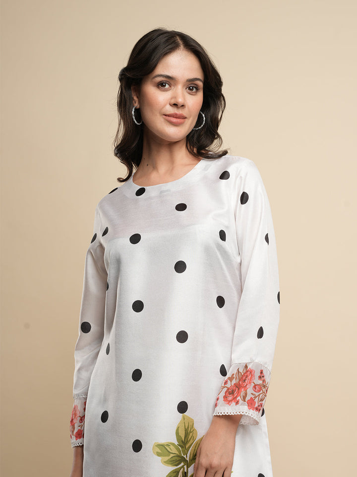 White-Silk-Blend-A-Line-2-Piece-Kurta-Set