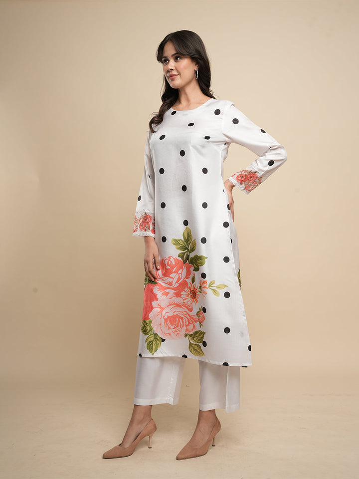 White-Silk-Blend-A-Line-2-Piece-Kurta-Set