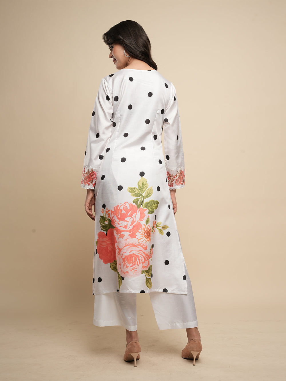 White-Silk-Blend-A-Line-2-Piece-Kurta-Set