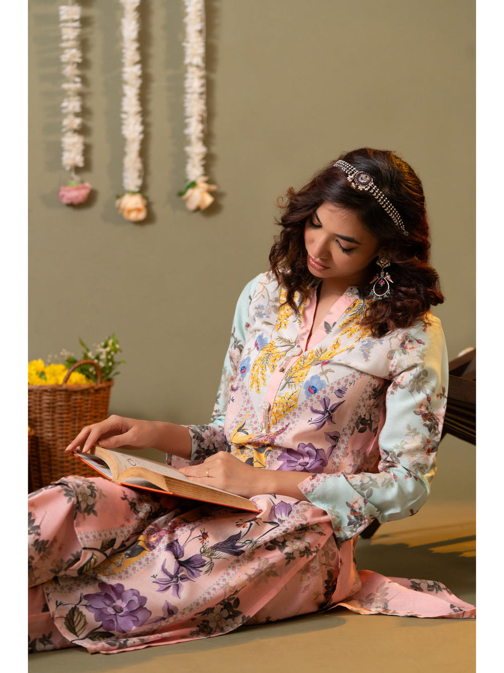Multicolor-Cotton-Floral-Printed-2-Piece-Kurta-Set