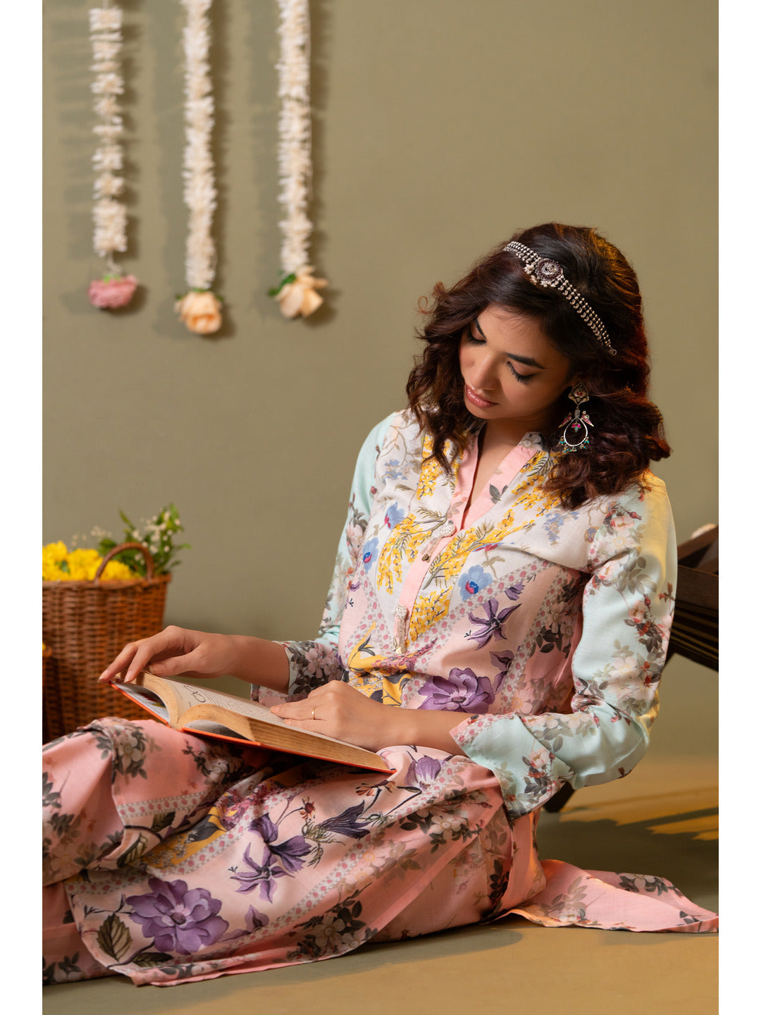 Multicolor-Cotton-Floral-Printed-2-Piece-Kurta-Set
