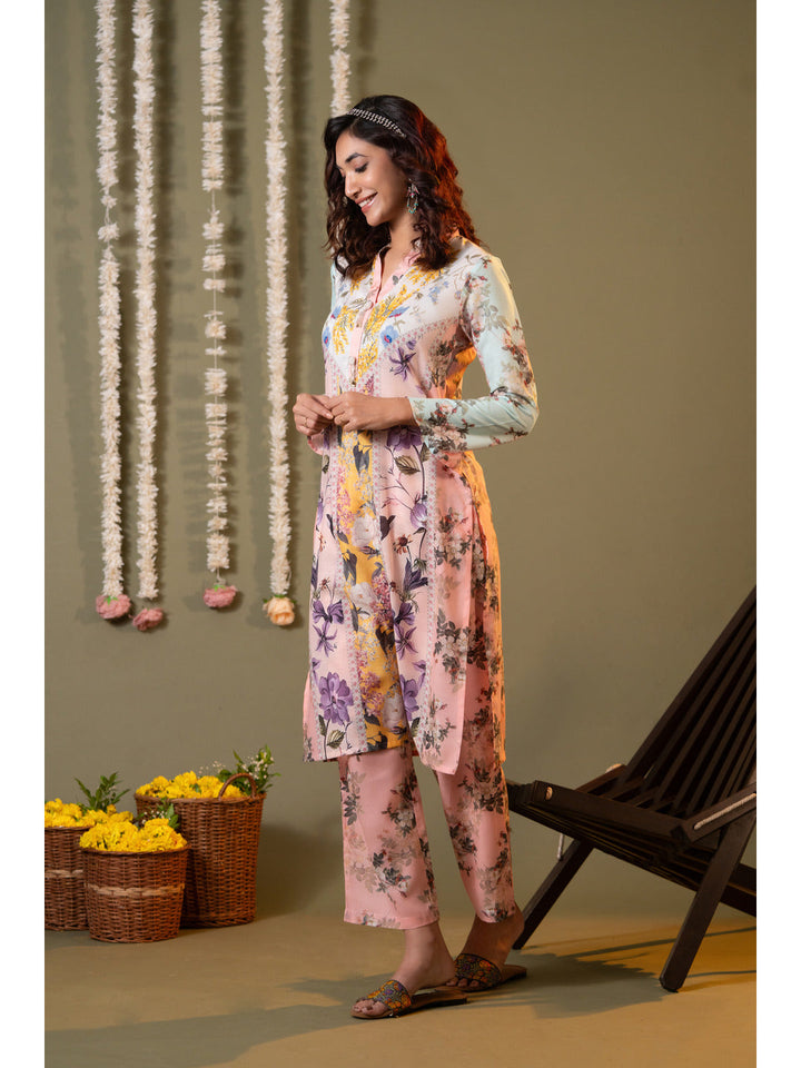 Multicolor-Cotton-Floral-Printed-2-Piece-Kurta-Set