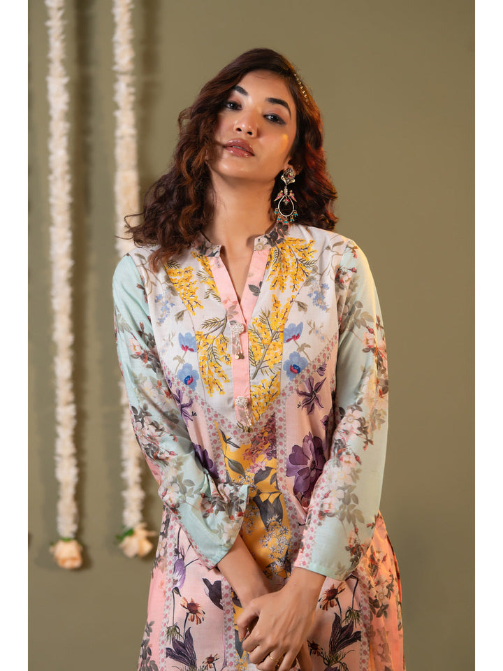 Multicolor-Cotton-Floral-Printed-2-Piece-Kurta-Set