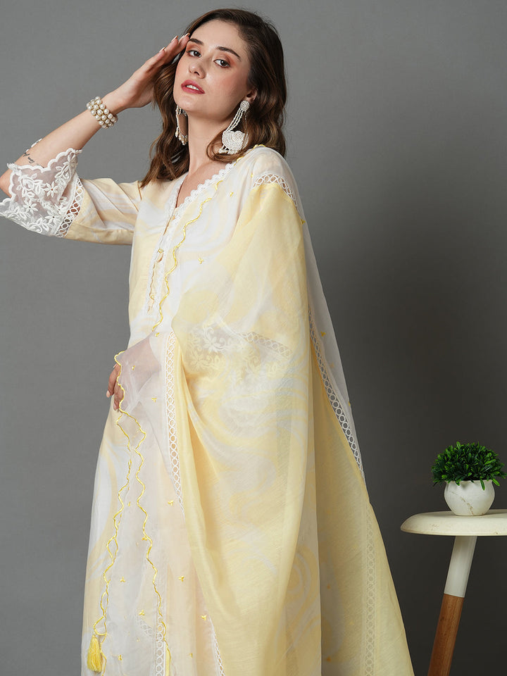 Yellow-Cotton-Printed-3-Piece-Kurta-Set