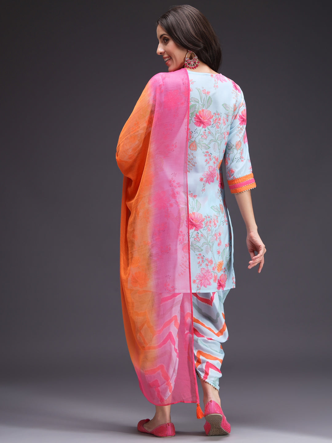 Blue-Silk-Blend-Printed-3-Piece-Kurta-Set