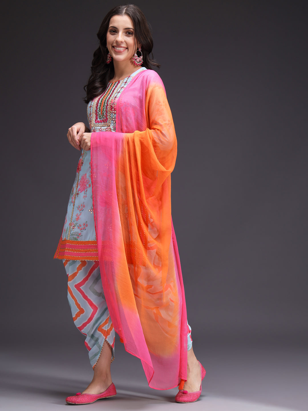 Blue-Silk-Blend-Printed-3-Piece-Kurta-Set