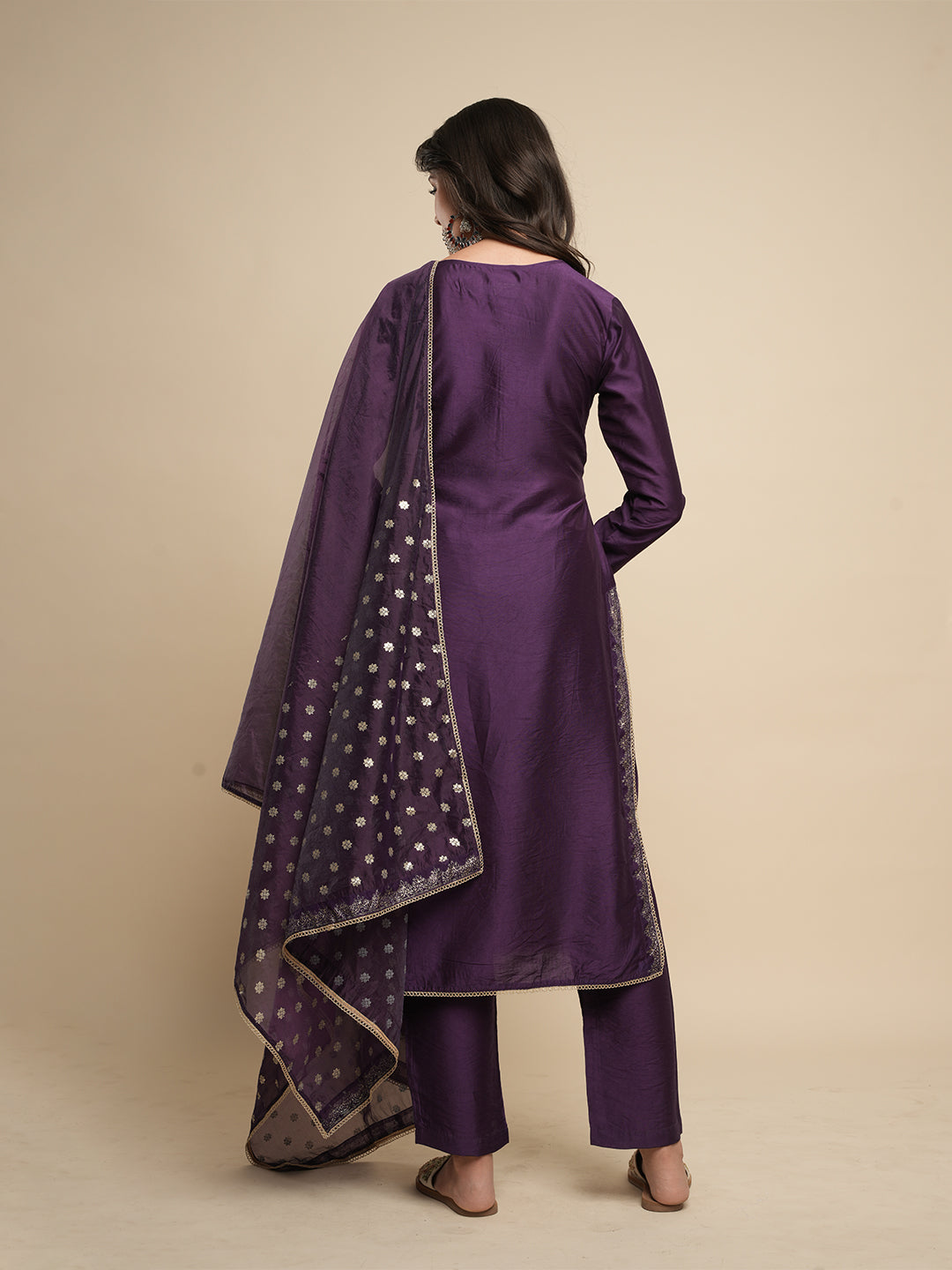 Purple-Silk-Blend-Khari-Printed-3-Piece-Kurta-Set