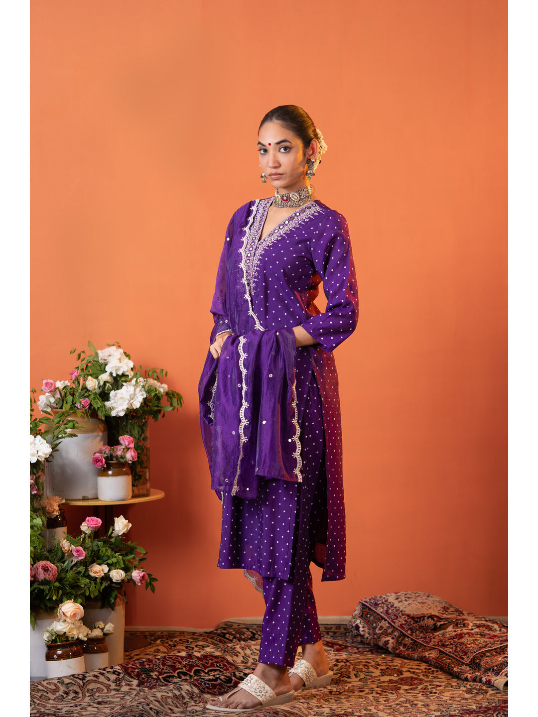 Purple-Silk-Khari-Printed-3-Piece-Kurta-Set