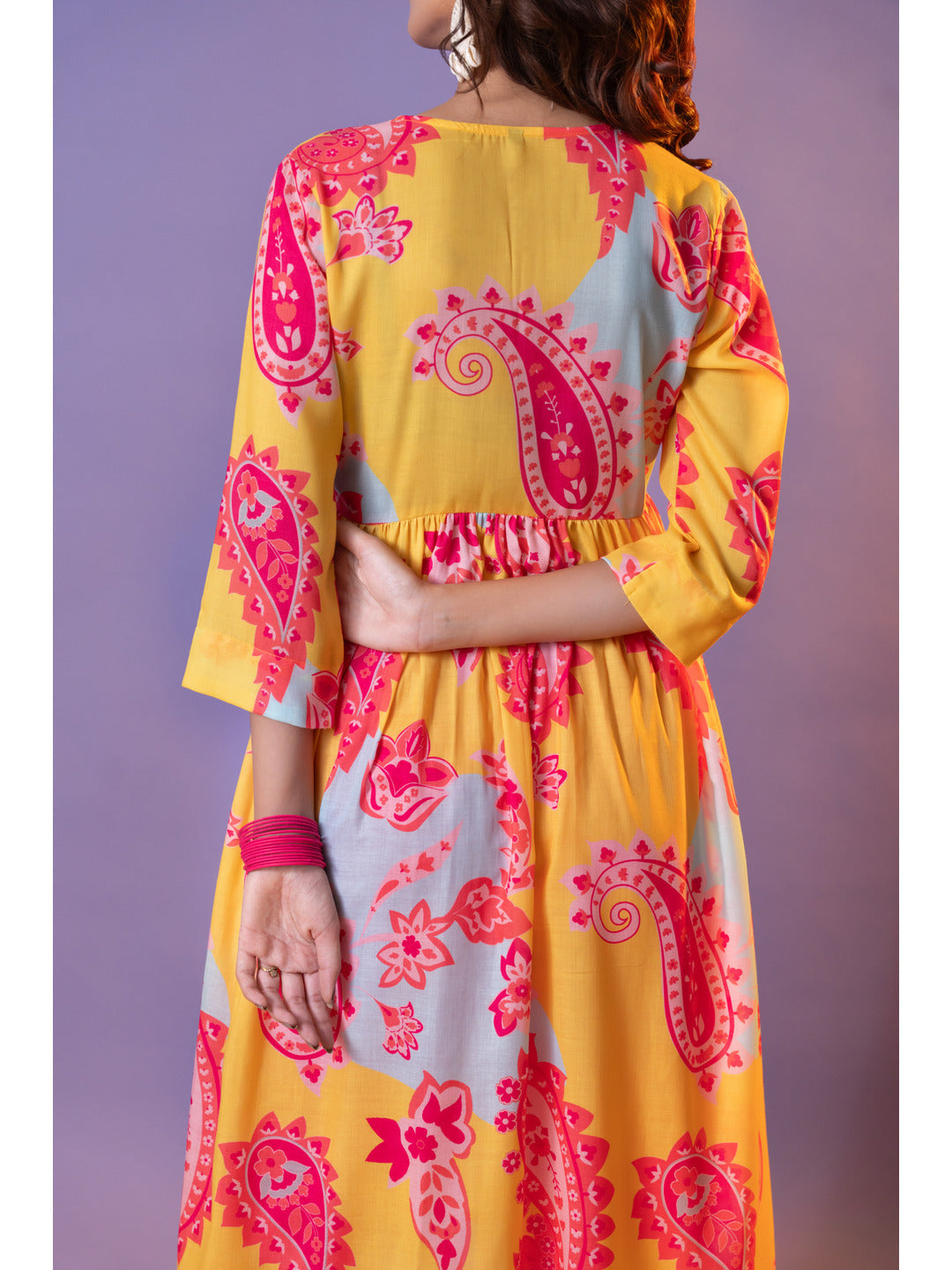 Yellow-Cotton-Blend-Printed-3-Piece-Kurta-Set