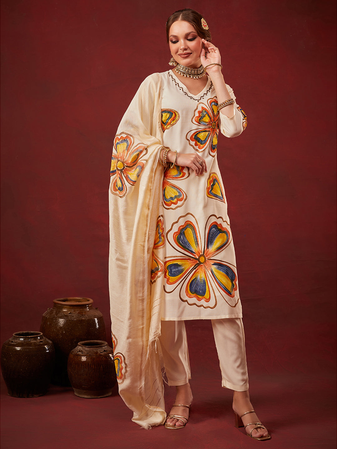 Cream-Cotton-Printed-3-Piece-Kurta-Set