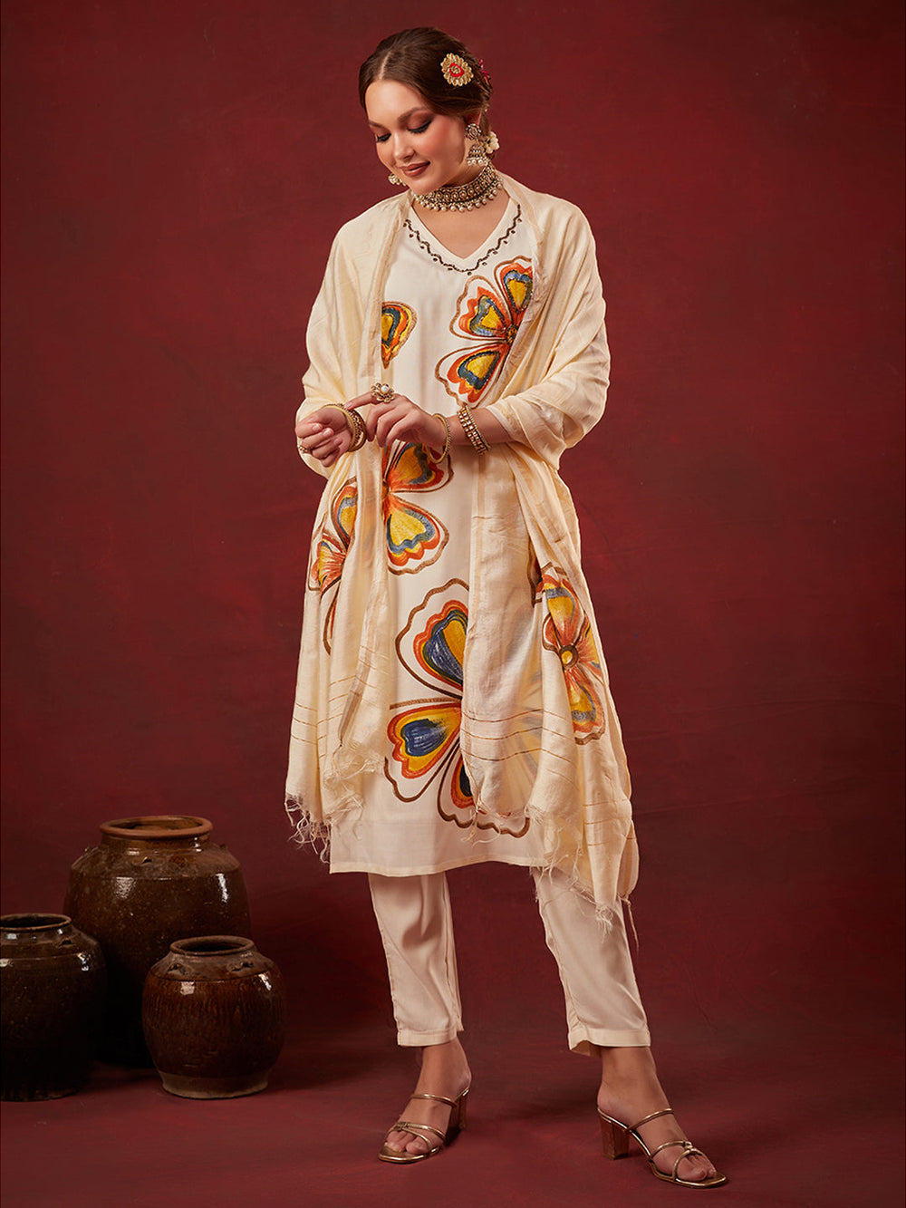 Cream-Cotton-Printed-3-Piece-Kurta-Set