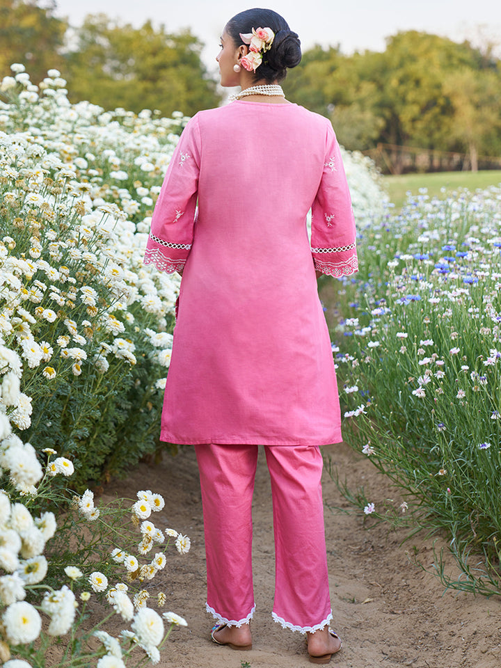 Pink-Pure-Cotton-Ombre-Schiffli-Embroidered-2-Piece-Kurta-Set