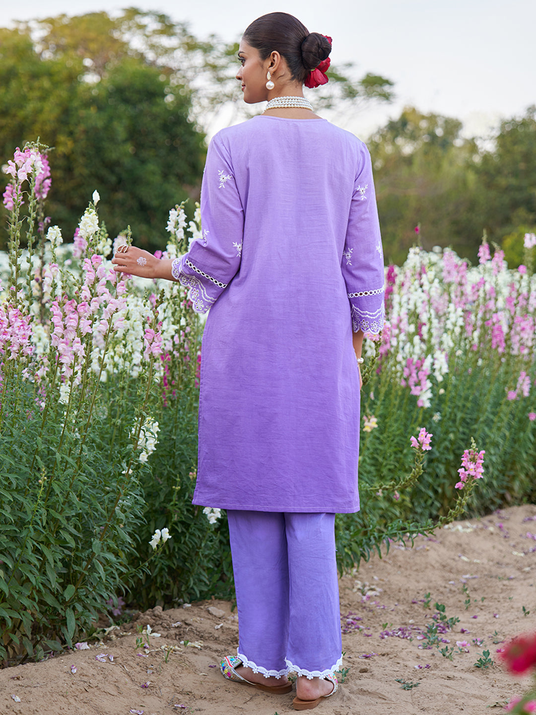 Lavender-Pure-Cotton-Ombre-Schiffli-Embroidered-2-Piece-Kurta-Set