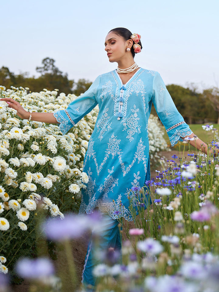 Blue-Pure-Cotton-Ombre-Schiffli-Embroidered-2-Piece-Kurta-Set