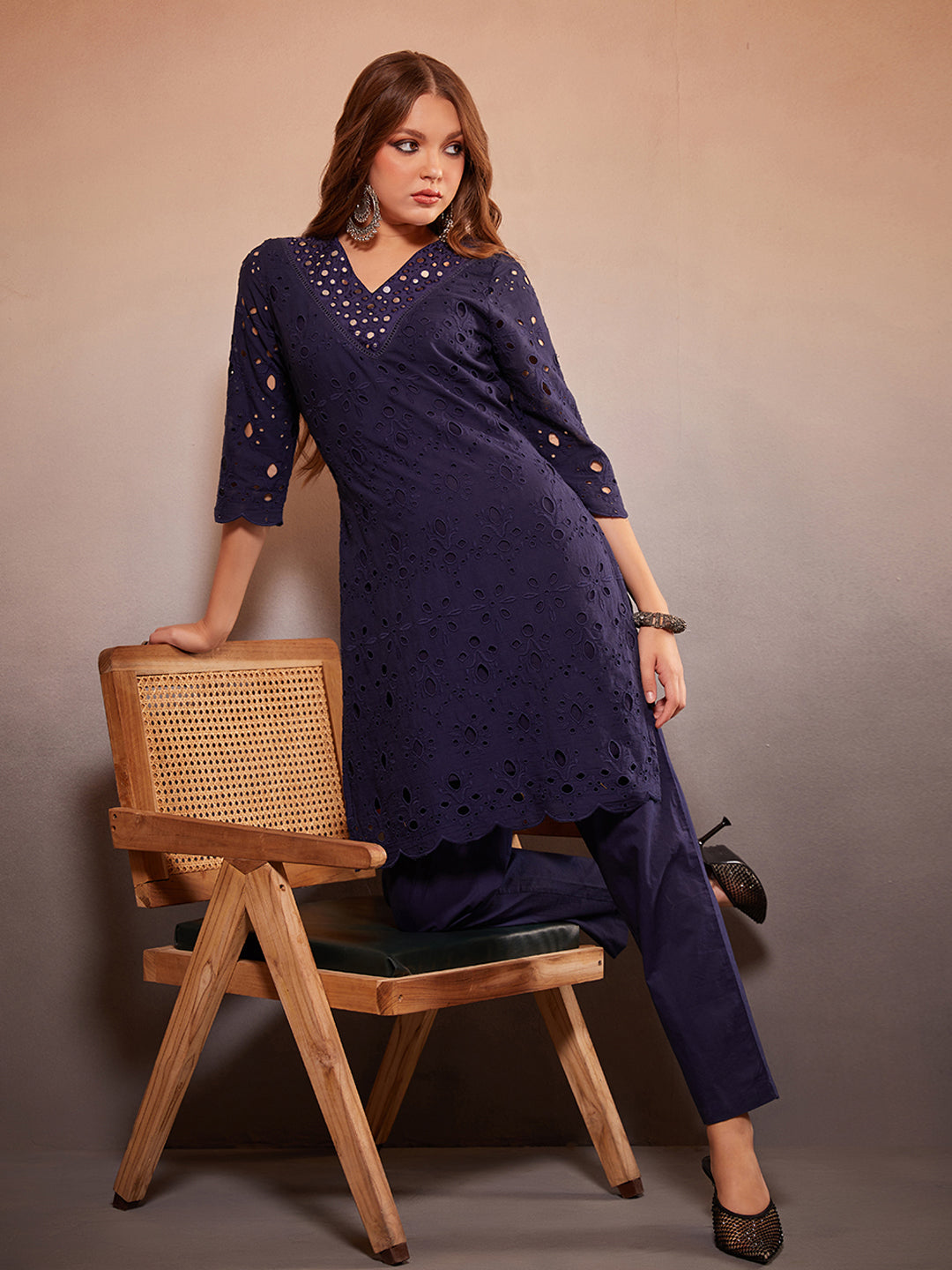 Blue-Cotton-Schiffli-Embroidered-2-Piece-Kurta-Set