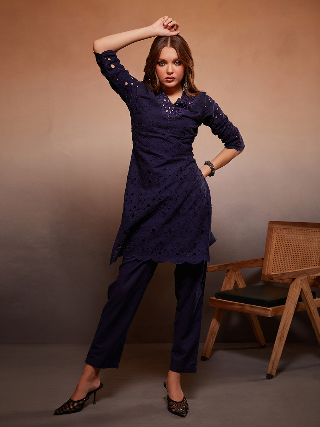 Blue-Cotton-Schiffli-Embroidered-2-Piece-Kurta-Set