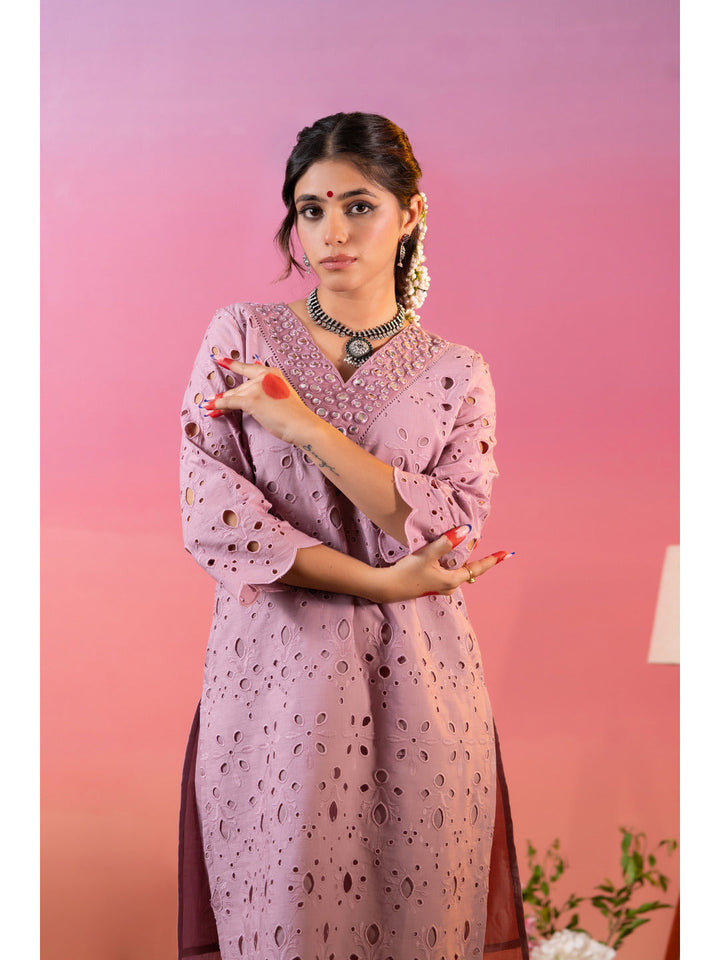 Mauve-Cotton-Schiffli-Embroidered-2-Piece-Kurta-Set