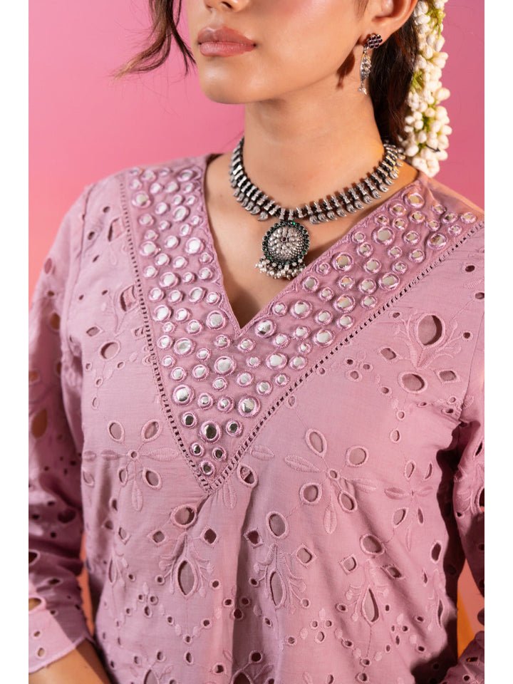 Mauve-Cotton-Schiffli-Embroidered-2-Piece-Kurta-Set