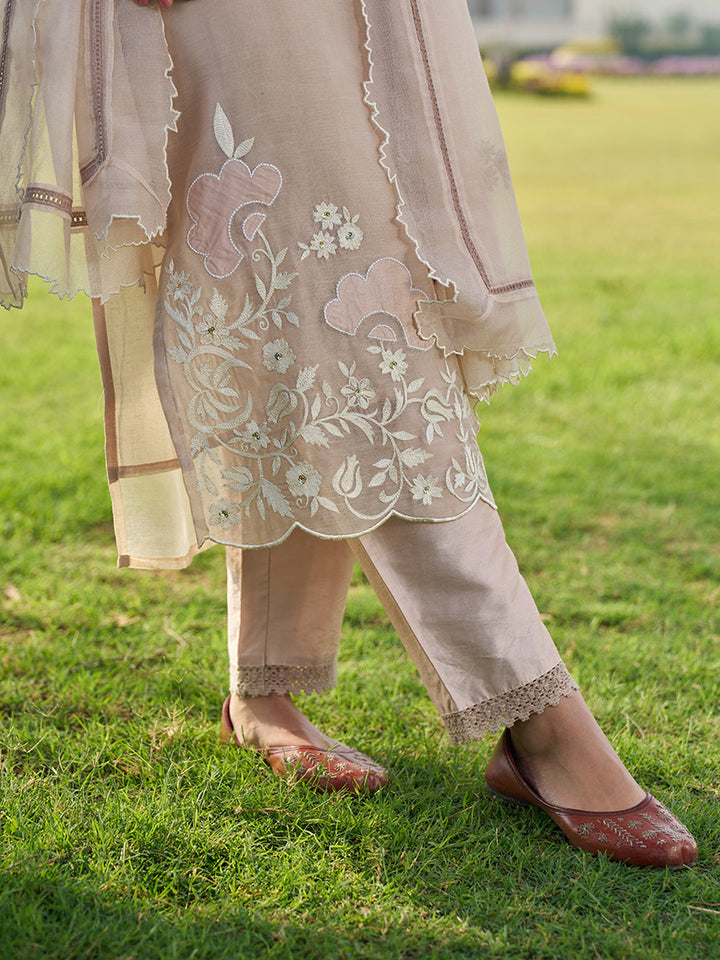 Beige-Silk-Blend-Embroidered-Kurta-Set-with-Dupatta